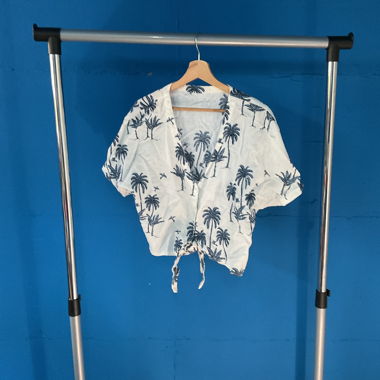 Hemd mit Palmenprint - Leinen H&M S