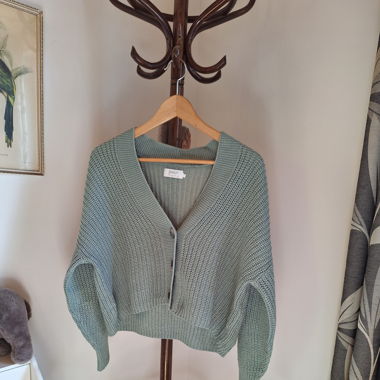 Mint cropped cardigan 