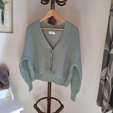 Mint cropped cardigan 