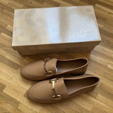 W&F Walk&Fly Mocassini da donna Horsebit Camel 38