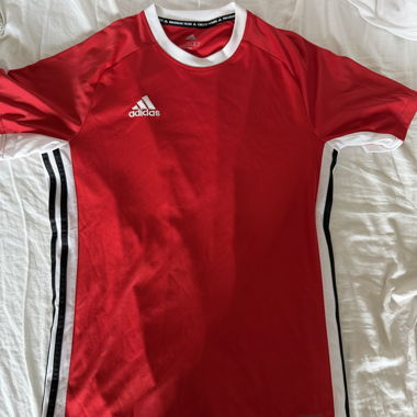 Red Adidas sport jersey