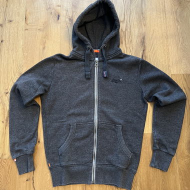 Superdry zip-up hoodie anthracite
