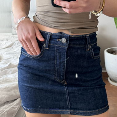Minigonna in jeans scuro Zara