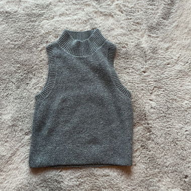 Pull sans manches en maille