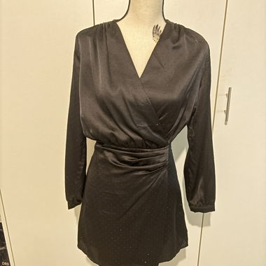 Abito nero con strass Eight Paris