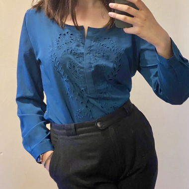 Tolle Petrol Bluse