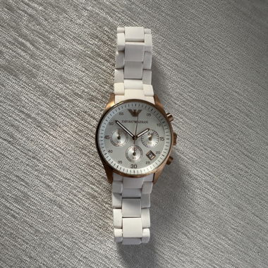 Emporio Armani Watch white/rose gold