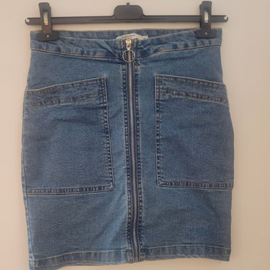 Gonna in jeans con zip
