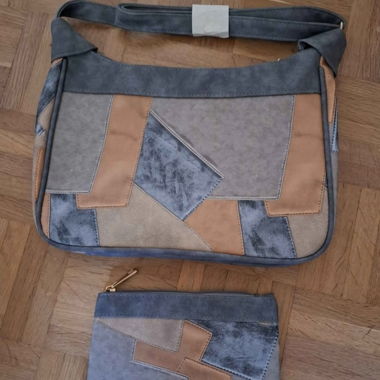 Set borsa a tracolla e pochette nuovi