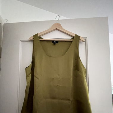 Satin Top grün/gold