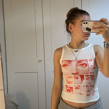 Tanktop mit Augenbedruck 