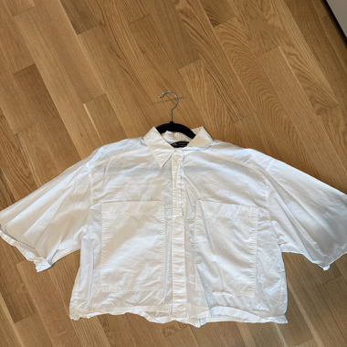 Weisse Oversize-Bluse