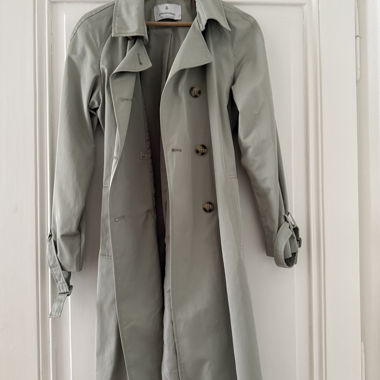 Trench Stradivarius grigio