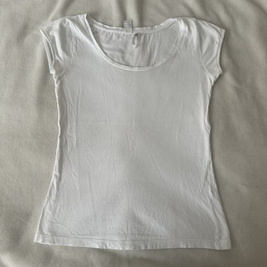T-shirt bianco a maniche corte H&M