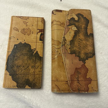 Set portefeuille et porte-cartes marron