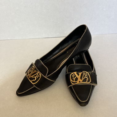 Louis Vuitton black ballet flats