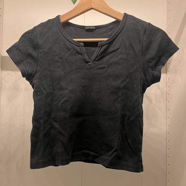 Black Short Sleeve Top