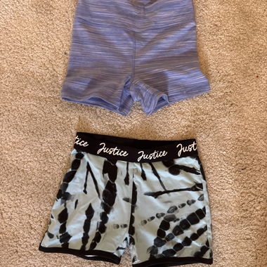 Girls athletic shorts set
