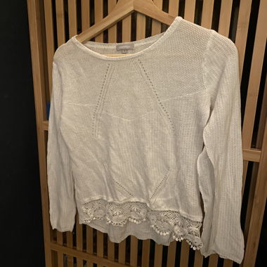 Leichter Pullover aus weissem Strick - Madison S