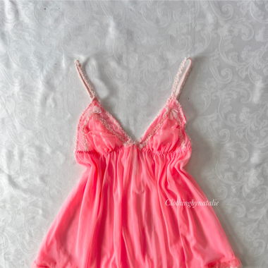 VS Neon Pink Mesh Mini Dress (M)