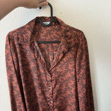 Flower shirt sleeves red & black super soft
