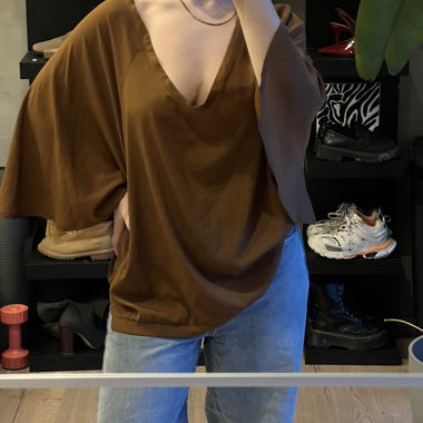 Oversized brown SAM & LILI blouse