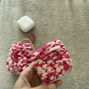 Rose crochet AirPods case
