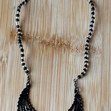 Upcycling Strass Lange Kette