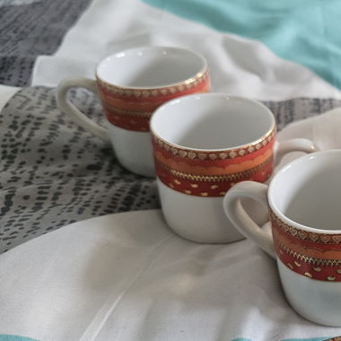 Set de 5 tasses à espresso avec sous tasses