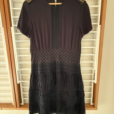 Dark Blue Tassel Dress