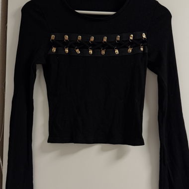 Black Long-Sleeve Top