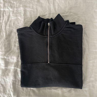 Jeanerica black half-zip sweatshirt L