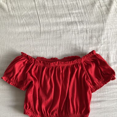 rotes Off shoulder Top