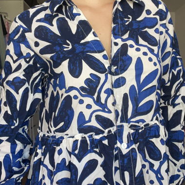 vestito camicia blu