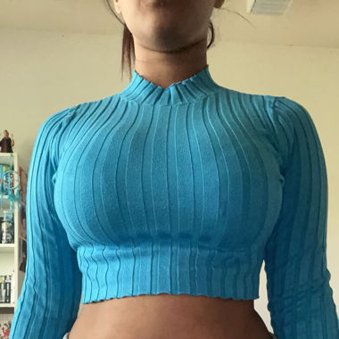 Blaues crop top