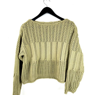 Maglione in maglia oliv_mango