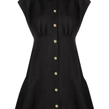 Vestito camicia senza maniche nero Sandro