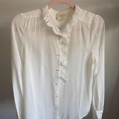 Blouse en dentelle Sézane blanche