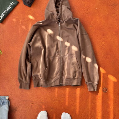 Kapuzenpulliver Zipper Hoodie braun