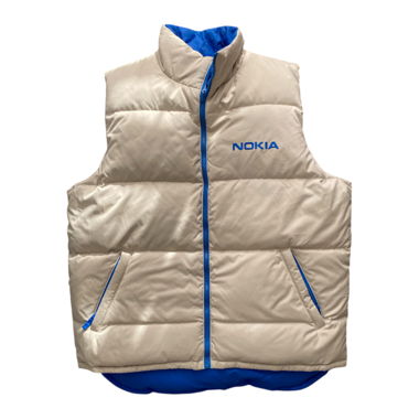 reversible nokia puffer vest