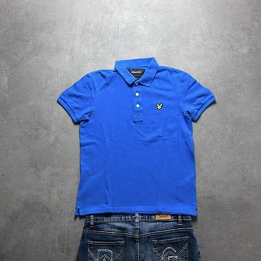 Polo Vintage Lyle & Scott Bleu Taille XS