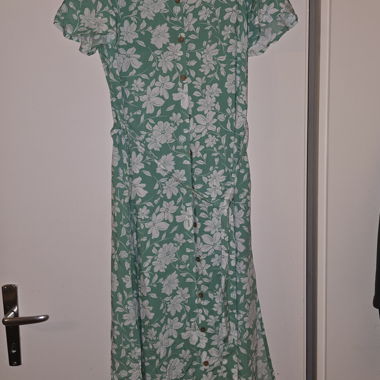 Weiss&Grünes Sommerkleid
