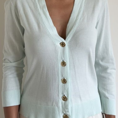 Cardigan à boutons menthe
