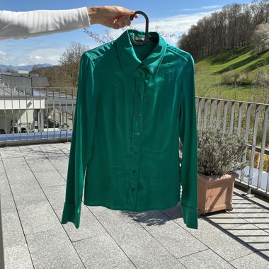 St. Emile Green Seidenhemd