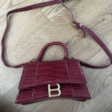Balenciaga Dupe Umhängetasche dunkelrot 