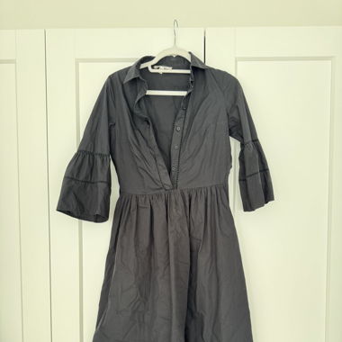 Schwarzes Midi Sommerkleid