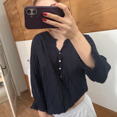 Blaue Bluse