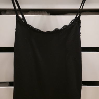 Schwarzes Spitzentop Gr. L