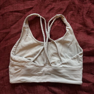 Top reggiseno sportivo bianco Oysho