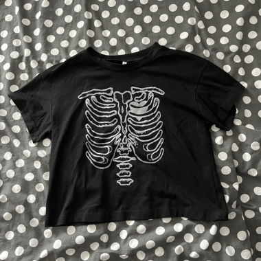 skeleton crop top